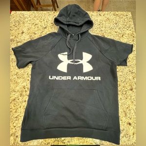 Under Armour Short Sleeve Hoodie LG Black